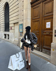 WARDEN EDGE Contrast Plaid Oversized Shirt
