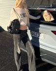 Rase le sol Distressed Low-Rise Flare Jeans