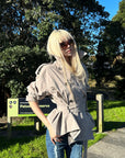 Rase le sol Belted Double-Breasted Sculpted Trench Jacket