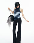 IAMXIAA Low-Rise Studded Flared Pants