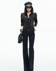 IAMXIAA Low-Rise Studded Flared Pants