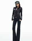 IAMXIAA Low-Rise Studded Flared Pants