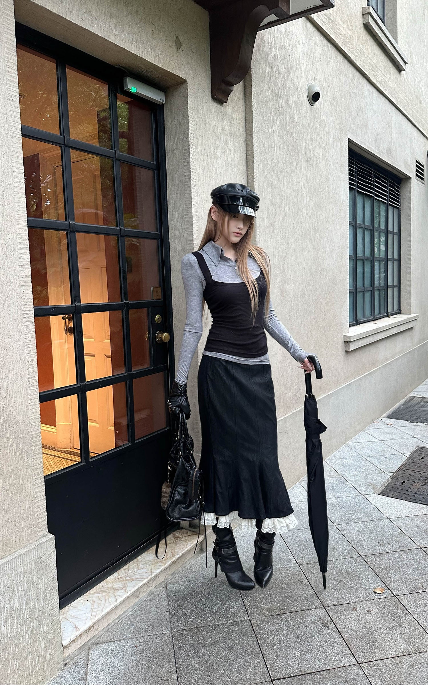 Rase le sol Lace-Trim Mermaid Skirt