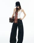 IAMXIAA Triple-Waist Wide-Leg Denim Jeans