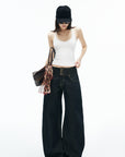 IAMXIAA Triple-Waist Wide-Leg Denim Jeans