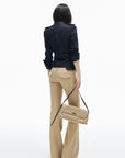 IAMXIAA Low-Rise Button Detail Flared Pants