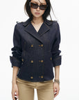 IAMXIAA Double-Breasted Denim Tailored Jacket