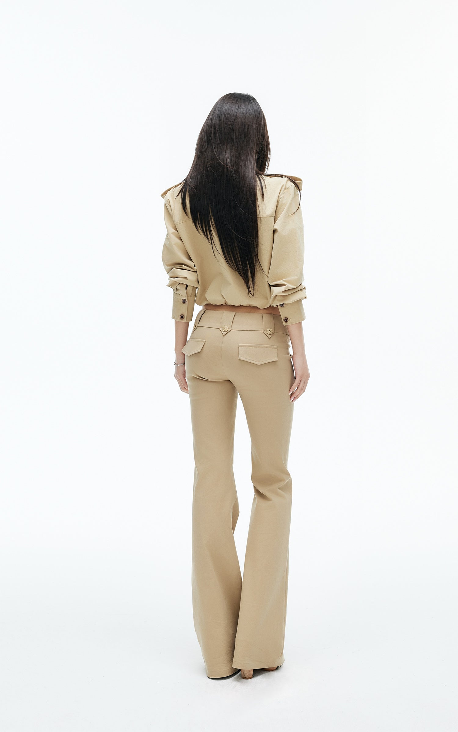 IAMXIAA Utility Pocket Cropped Shirt Jacket
