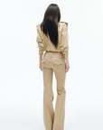 IAMXIAA Utility Pocket Cropped Shirt Jacket