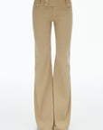 IAMXIAA Low-Rise Button Detail Flared Pants