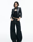 IAMXIAA Triple-Waist Wide-Leg Denim Jeans