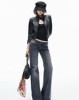 IAMXIAA Vintage Wash Low-Rise Flared Jeans