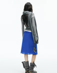 IAMXIAA Deep V-Neck Sheer Knit Sweater
