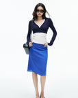 IAMXIAA Sheer V-Neck Cropped Knit Cardigan