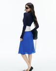 IAMXIAA Sheer V-Neck Cropped Knit Cardigan