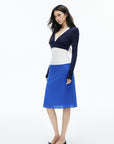 IAMXIAA Sheer V-Neck Cropped Knit Cardigan