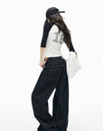 IAMXIAA Triple-Waist Wide-Leg Denim Jeans