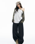 IAMXIAA Triple-Waist Wide-Leg Denim Jeans