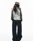 IAMXIAA Triple-Waist Wide-Leg Denim Jeans