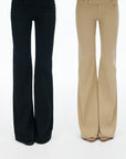 IAMXIAA Low-Rise Button Detail Flared Pants