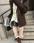 Rase le sol Harness-Sleeve Tailored Wool Jacket