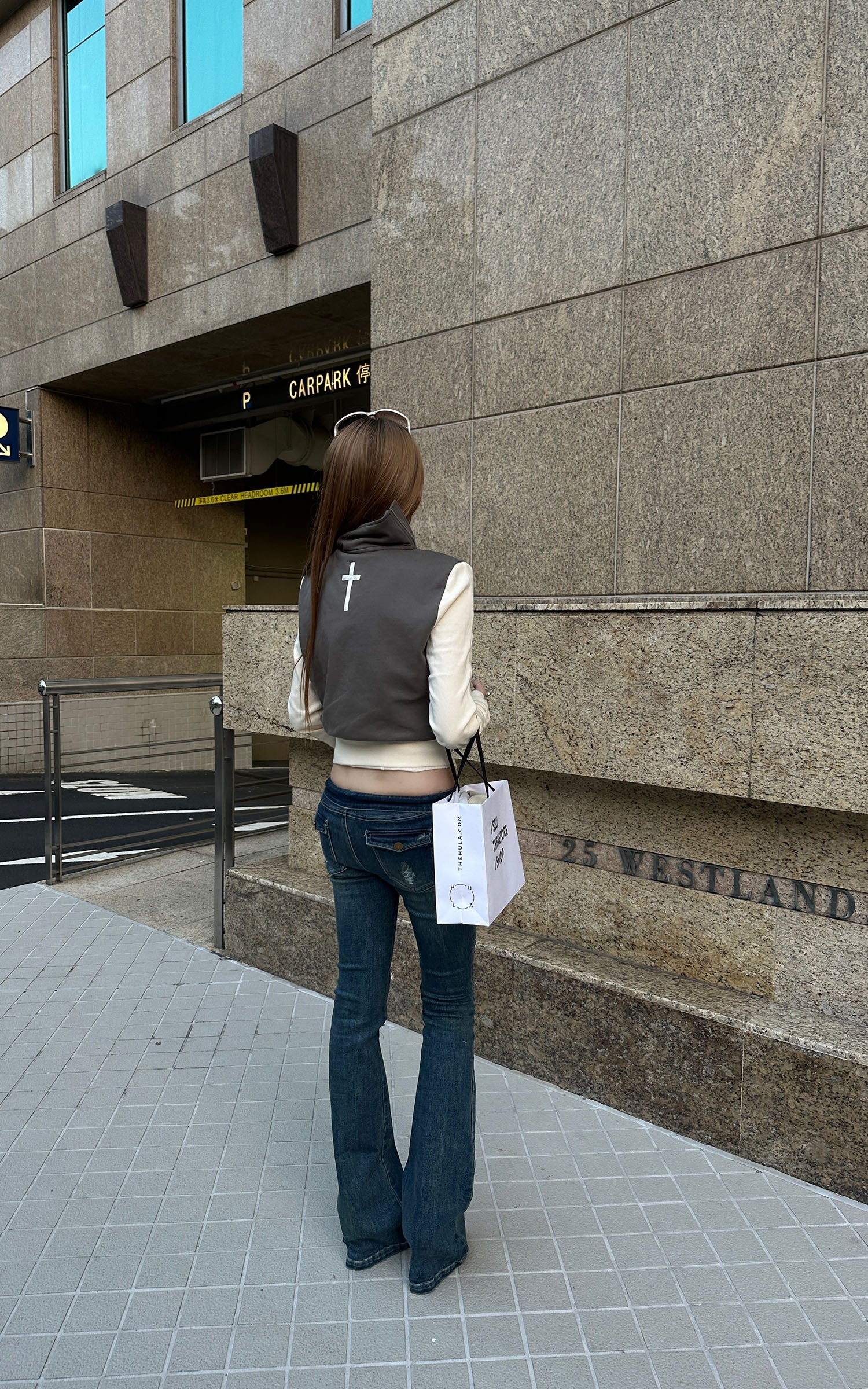 Rase le sol Asymmetric High-Neck Zip Jacket