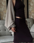 Hydrae Ruffle Halter Top & Midi Skirt Set