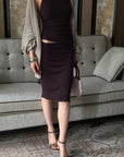 Hydrae Ruffle Halter Top & Midi Skirt Set