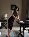 Hydrae Ruffle Halter Top & Midi Skirt Set