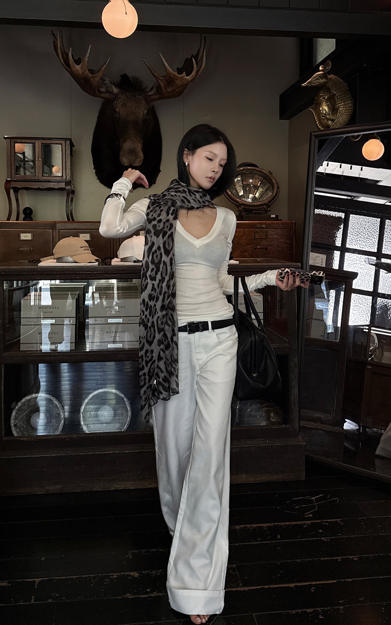 Hydrae Sheer V-Neck Second-Skin Long-Sleeve Top