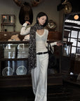 Hydrae Sheer V-Neck Second-Skin Long-Sleeve Top