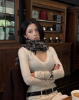 Hydrae Sheer V-Neck Second-Skin Long-Sleeve Top