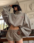 WARDEN EDGE Mini-jupe à taille repliée avec cordon Short