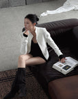 Hydrae Sculpted High-Neck Zip-Up Fitted Jacket
