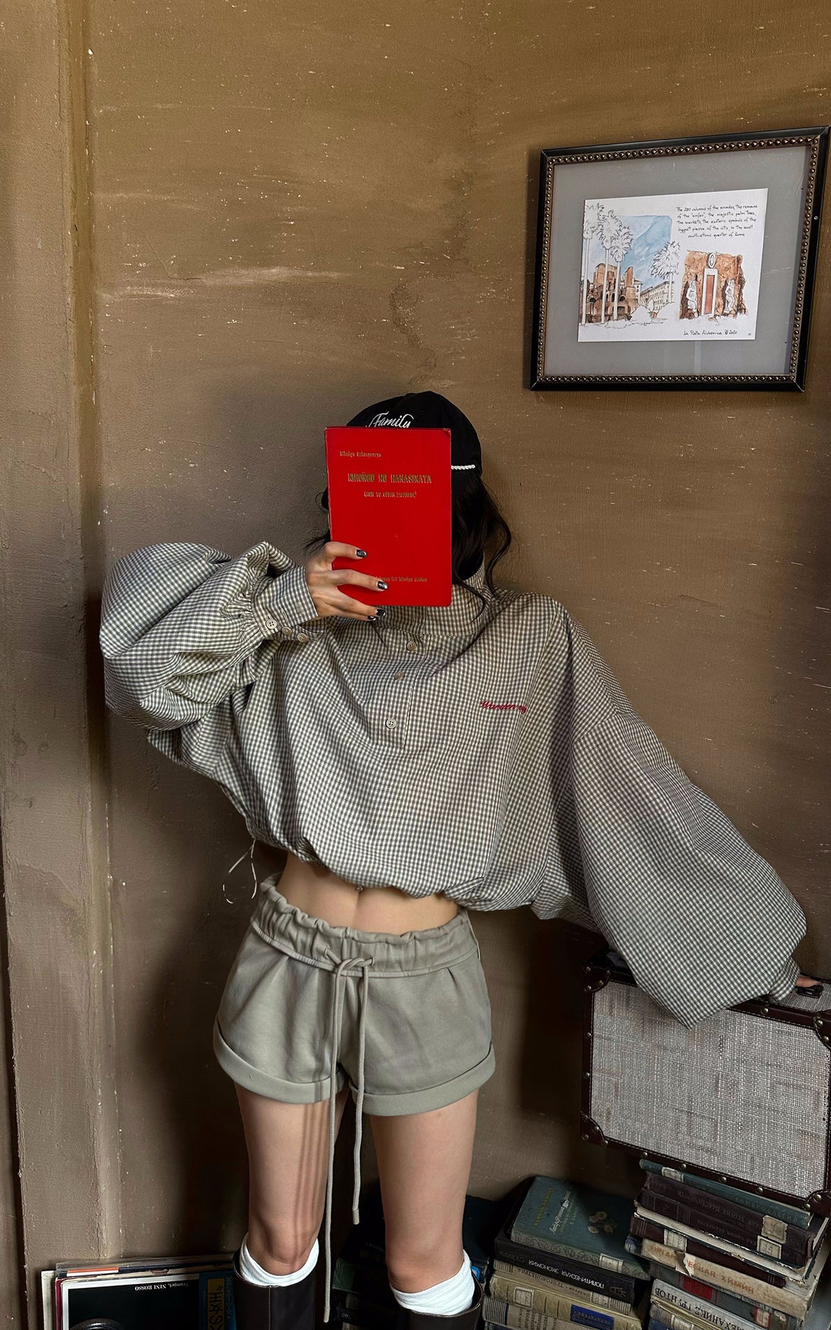 WARDEN EDGE Mini-jupe à taille repliée avec cordon Short