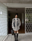 WARDEN EDGE Trench-coat court surdimensionné avec ceinture