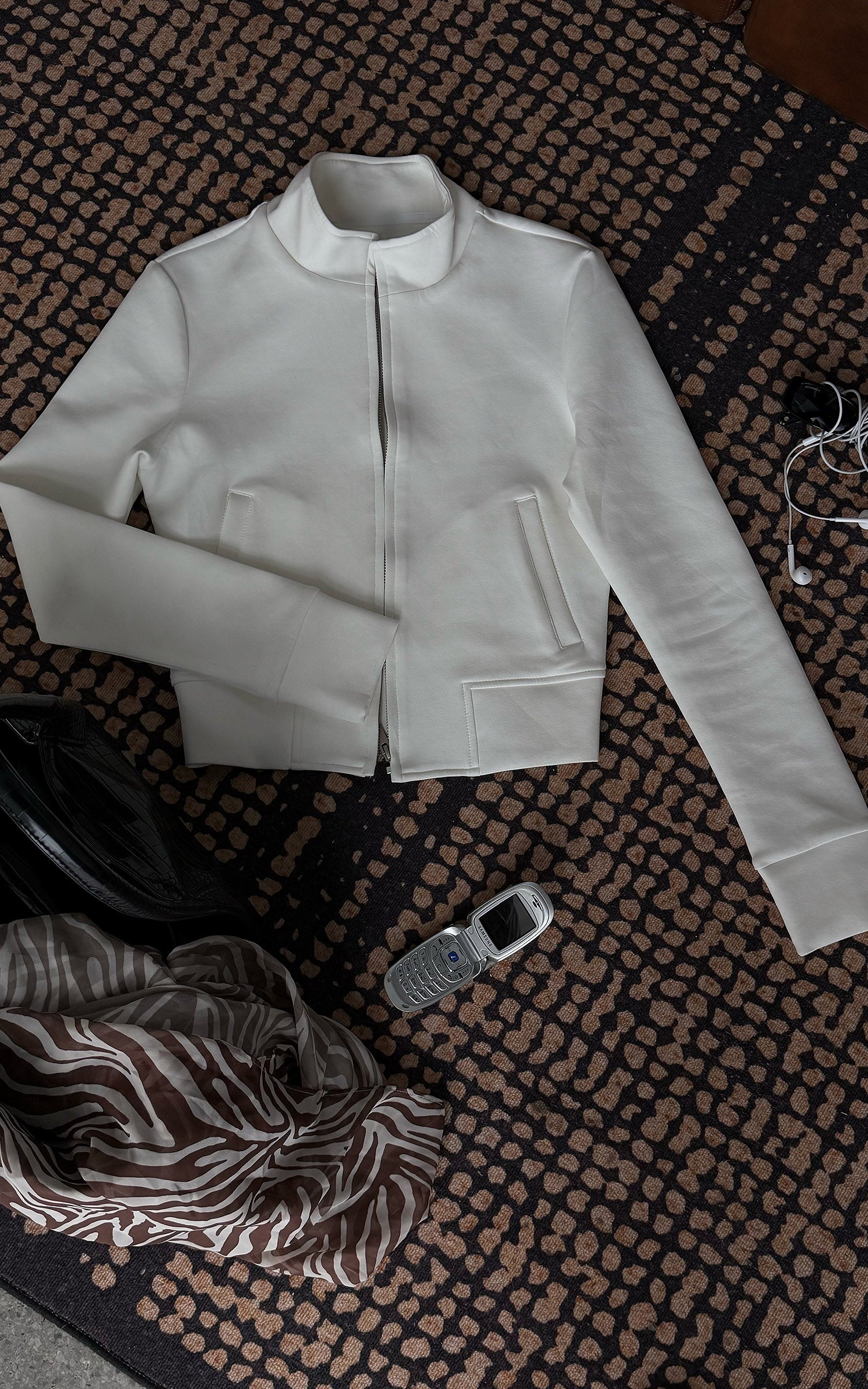 Hydrae Sculpted High-Neck Zip-Up Fitted Jacket