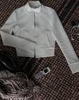 Hydrae Sculpted High-Neck Zip-Up Fitted Jacket