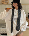 WARDEN EDGE Oversized Typographic Long Sleeve T-Shirt