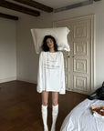 WARDEN EDGE Oversized Typographic Long Sleeve T-Shirt