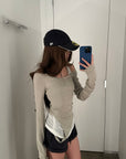 WARDEN EDGE Offset Layered Wool Long-Sleeve Top