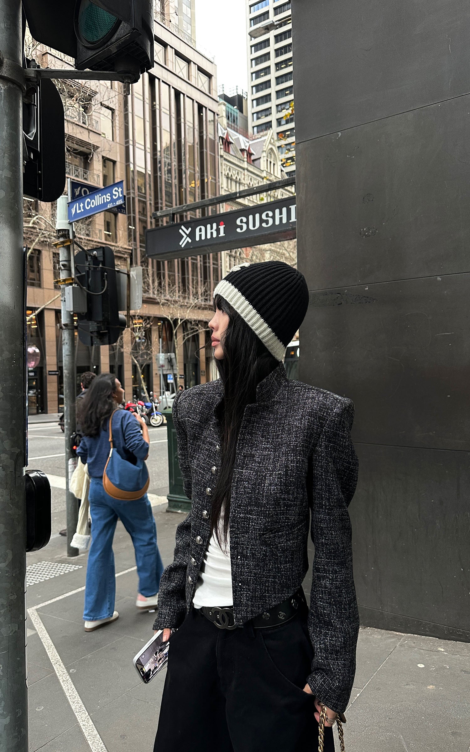 WARDEN EDGE Structured Tweed Cropped Jacket