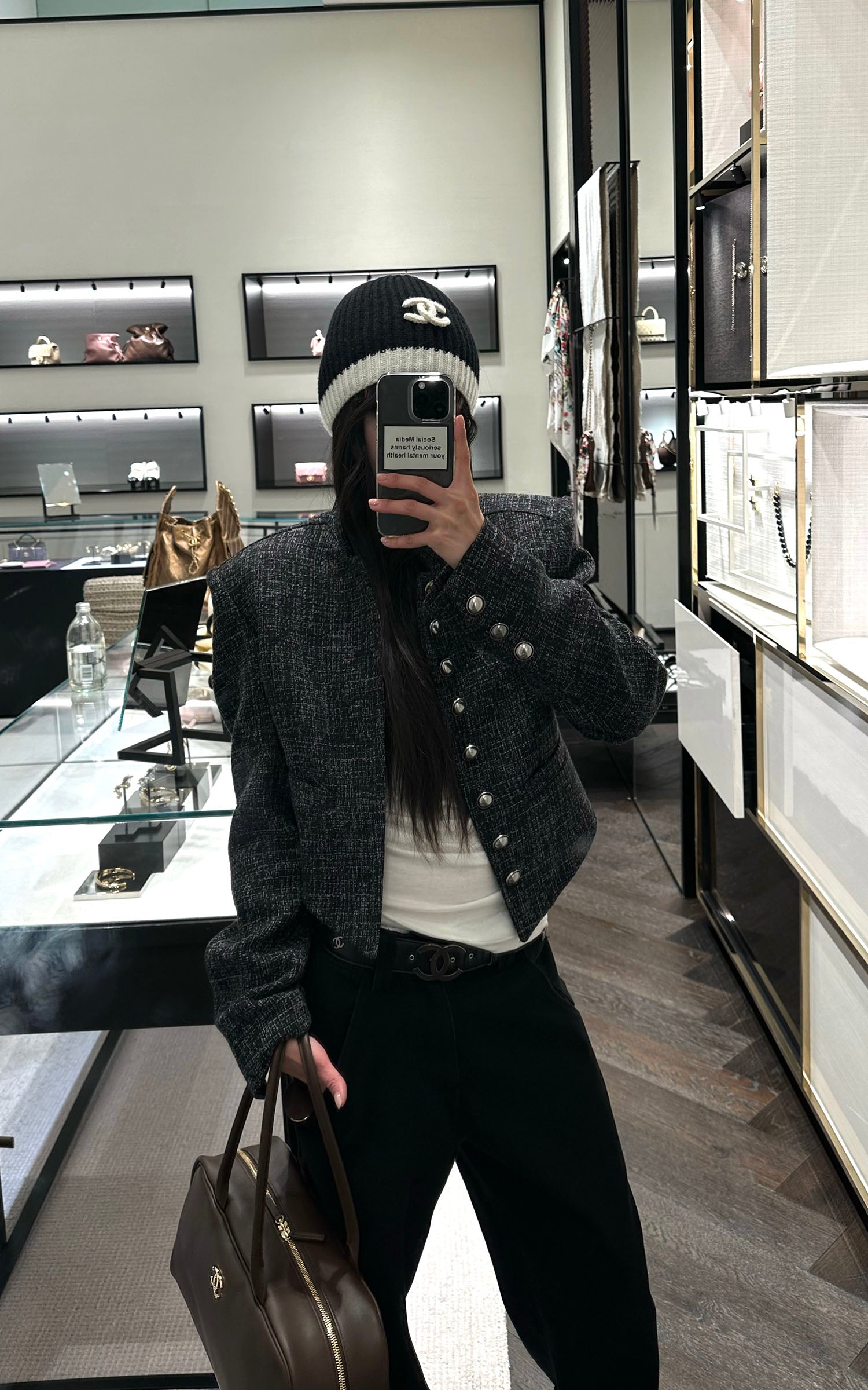 WARDEN EDGE Structured Tweed Cropped Jacket