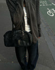 WARDEN EDGE Cable-Knit Oversized Collar Cardigan
