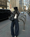 WARDEN EDGE Washed Low-Rise Barrel Jeans