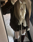 Rase le sol Harness-Sleeve Tailored Wool Jacket