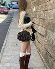 Rase le sol Nocturne Layered Ruffle Mini Skirt