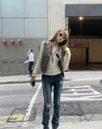 Rase le sol Asymmetric High-Neck Zip Jacket