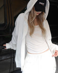 0122stepll Ensemble décontracté : hoodie oversize, débardeur échancré  &  pantalon large