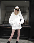 0122stepll Ensemble décontracté : hoodie oversize, débardeur échancré  &  pantalon large